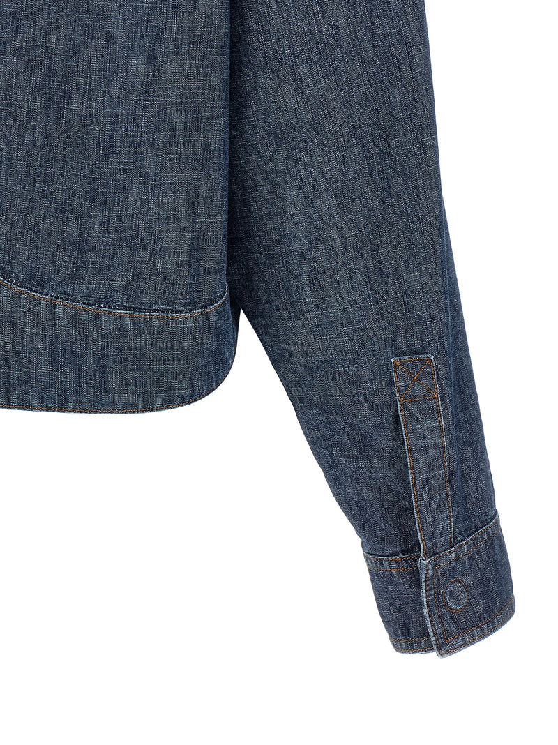Veste en jean bleu en coton Fendi