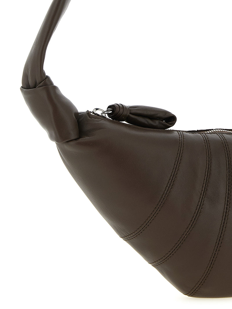 Sac bandoulière Lemaire en cuir d'agneau marron