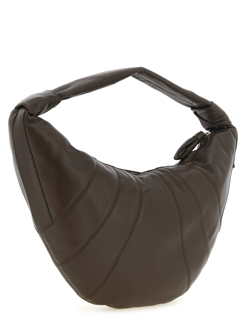 Sac bandoulière Lemaire en cuir d'agneau marron