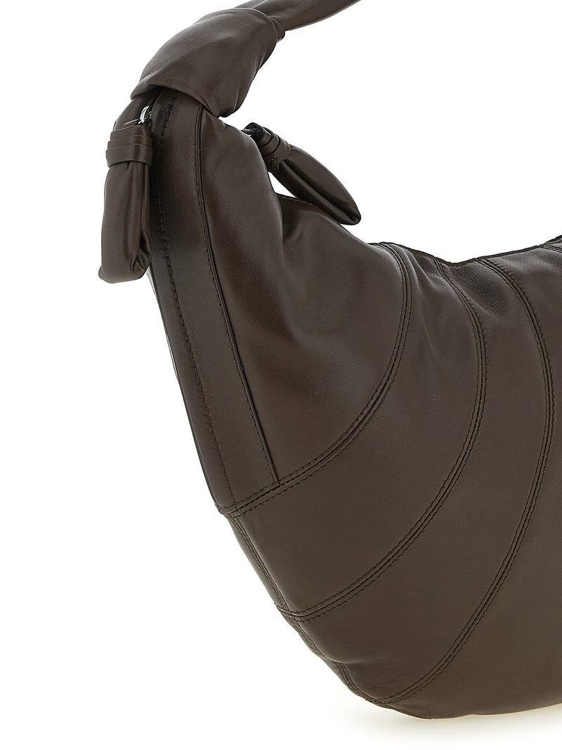 Sac bandoulière Lemaire en cuir d'agneau marron