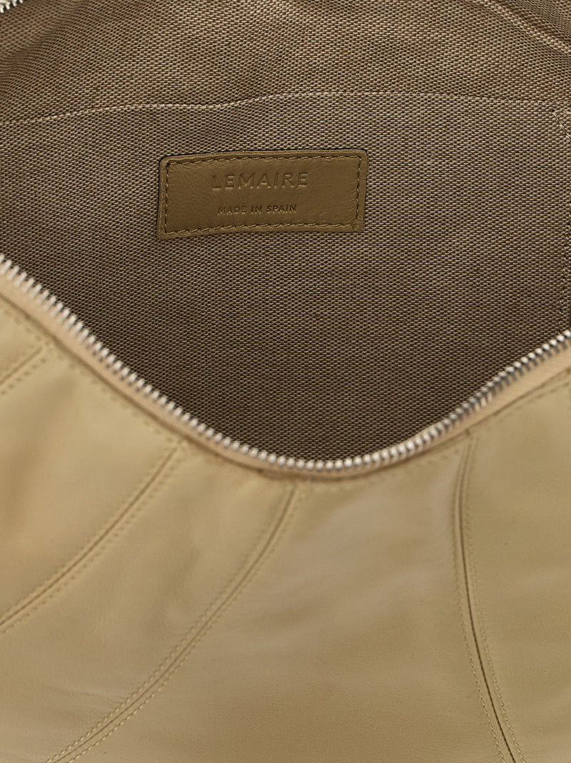 Sac bandoulière Lemaire en cuir d'agneau beige