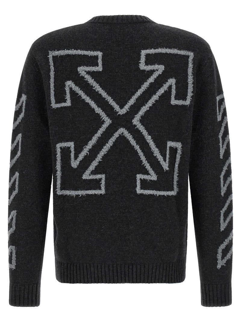 Cardigan en laine gris Off-White