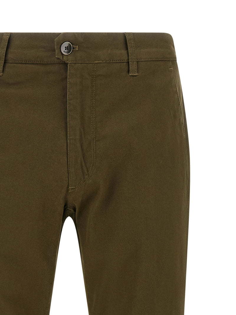 Pantalon décontracté bicolore en coton Incotex