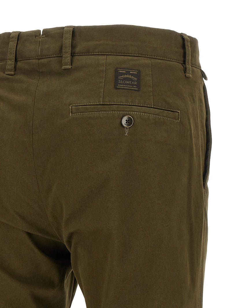Pantalon décontracté bicolore en coton Incotex