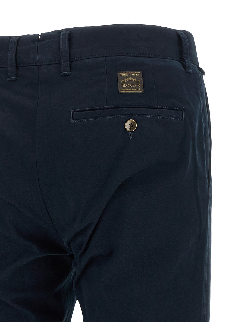 Pantalon décontracté Incotex en coton bleu