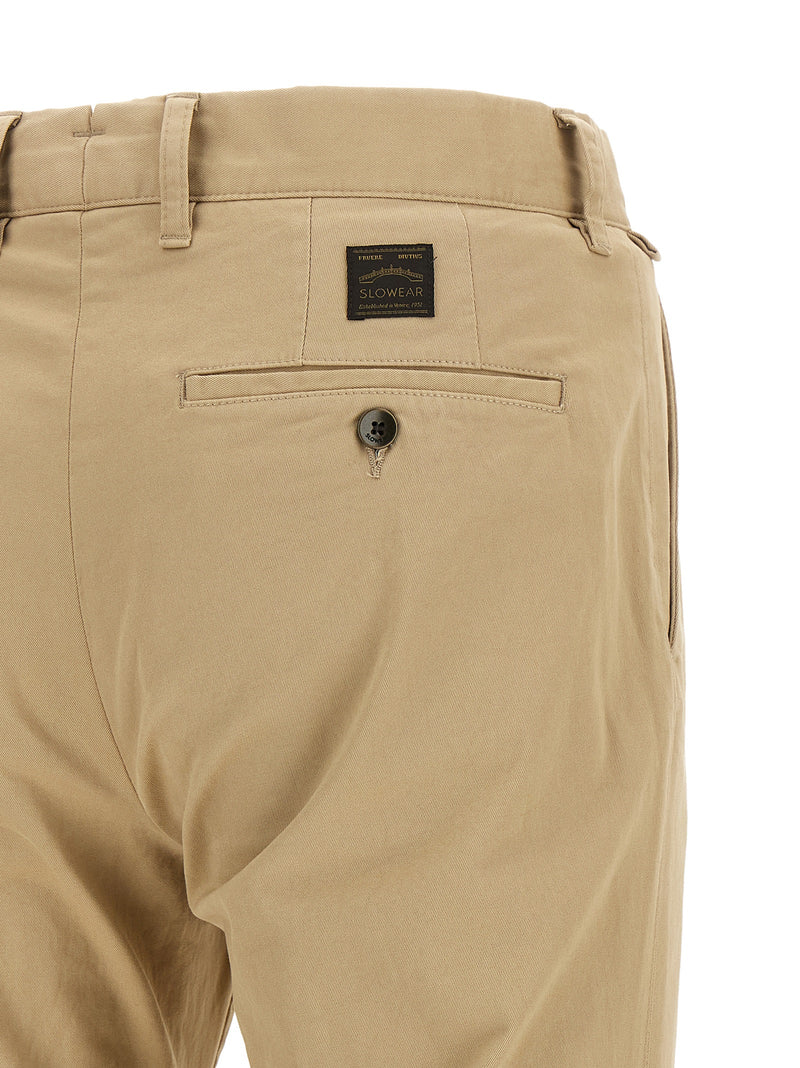 Pantalon chino Incotex en coton beige
