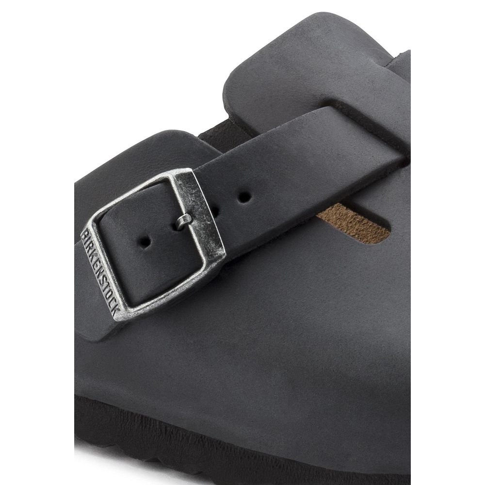 Mules Birkenstock noires en matière synthétique