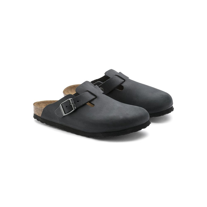 Mules Birkenstock noires en matière synthétique