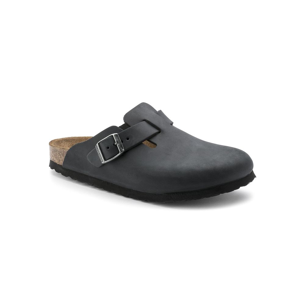 Mules Birkenstock noires en matière synthétique