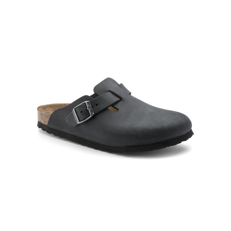 Mules Birkenstock noires en matière synthétique