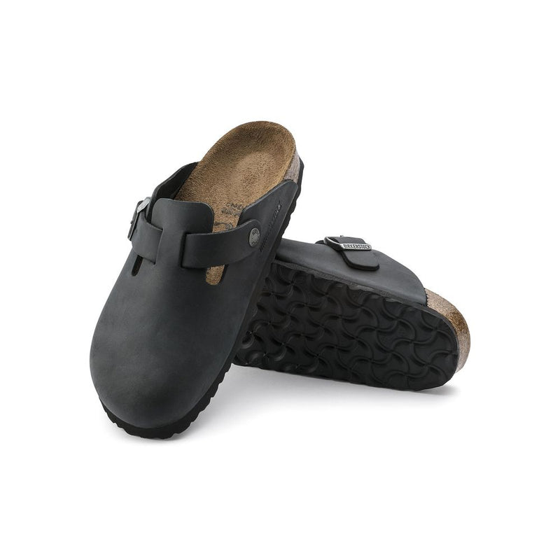 Mules Birkenstock noires en matière synthétique