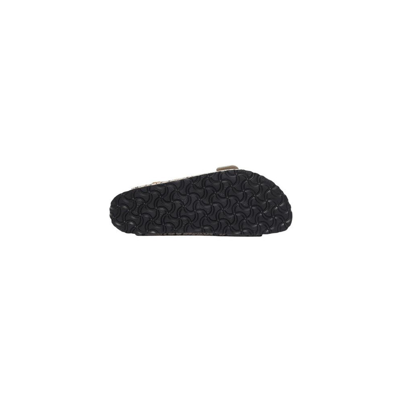Sandales plates Birkenstock en cuir gris
