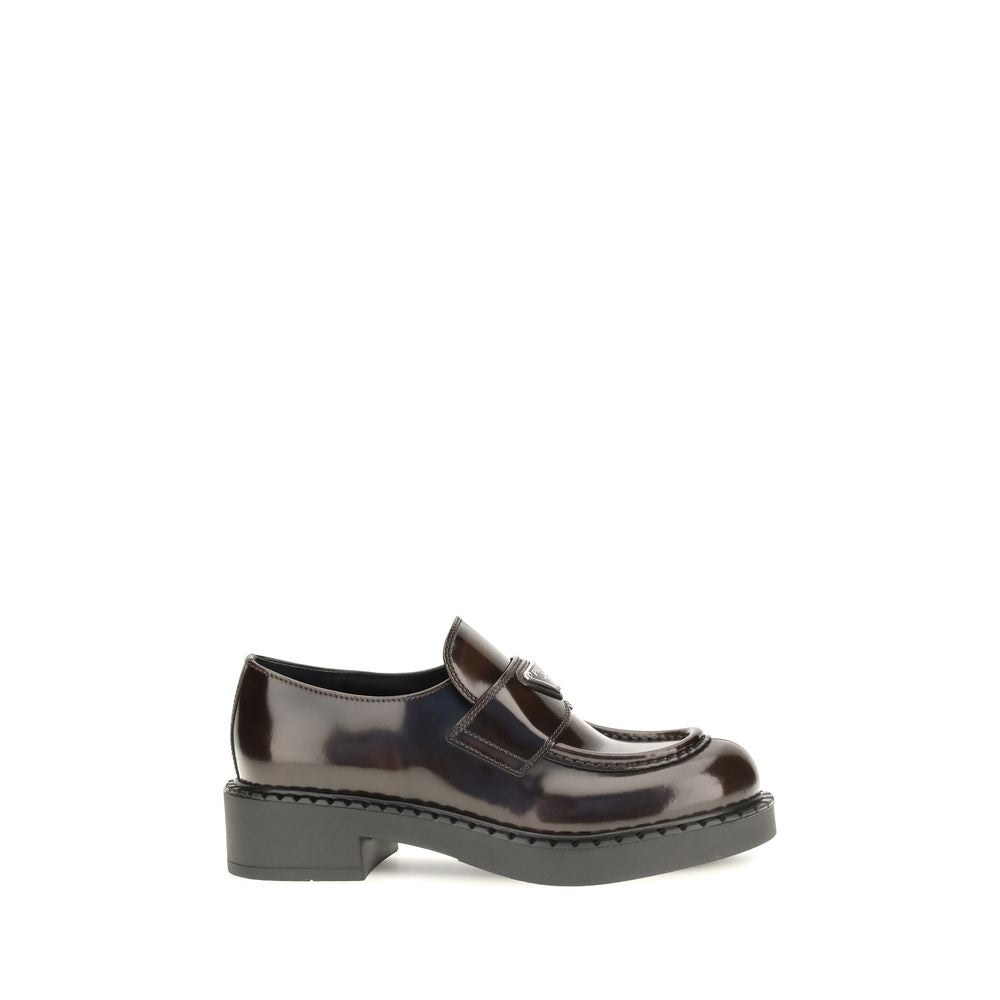 Mocassins Prada Bos Taurus en cuir de veau marron
