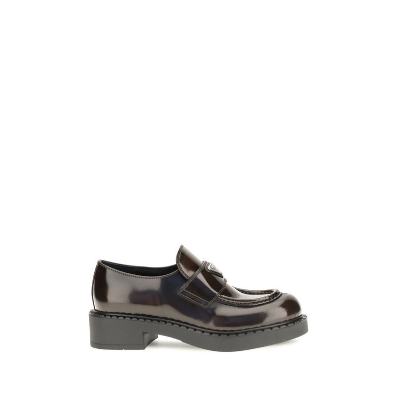 Mocassins Prada Bos Taurus en cuir de veau marron