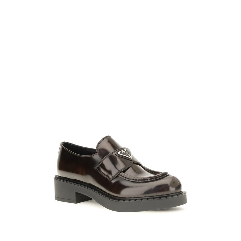 Mocassins Prada Bos Taurus en cuir de veau marron