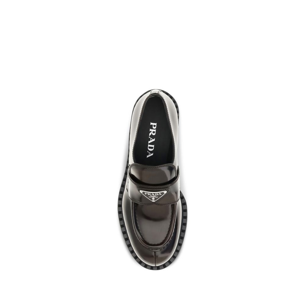 Mocassins Prada Bos Taurus en cuir de veau marron