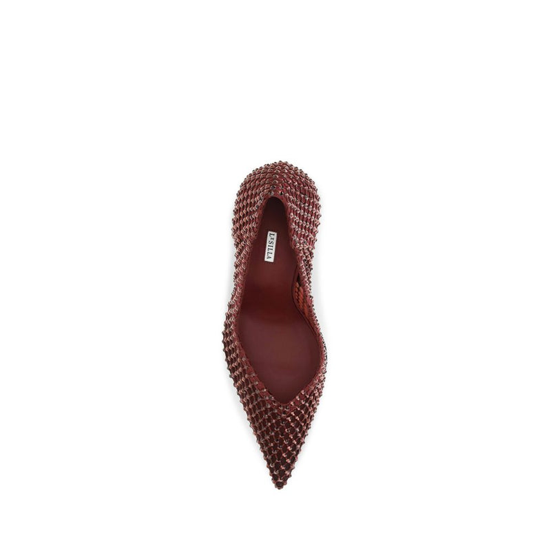 LE SILLA Escarpins à talons hauts et cristaux multicolores