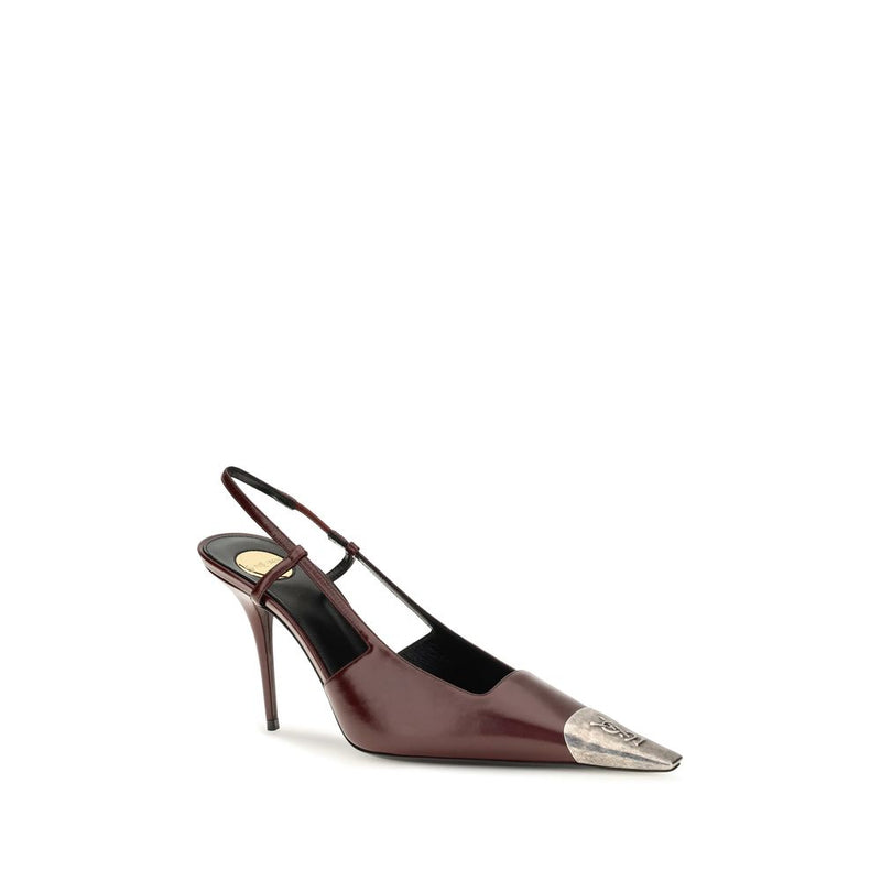Escarpins à talons hauts Saint Laurent en cuir de veau bordeaux