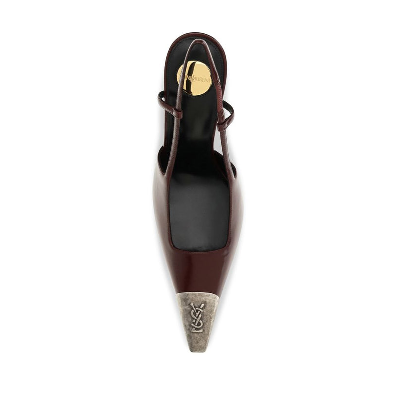Escarpins à talons hauts Saint Laurent en cuir de veau bordeaux