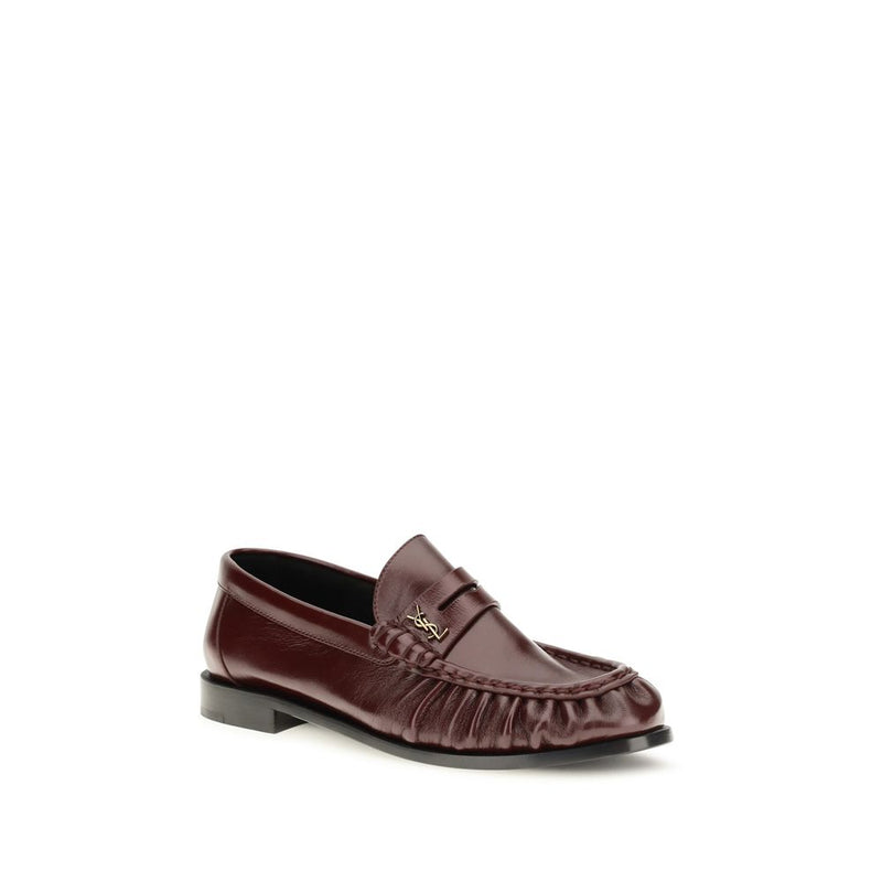 Mocassins Saint Laurent Bordeaux en agneau Ovis Aries Aries