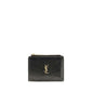 Portefeuille Bos Taurus en cuir de veau noir Saint Laurent