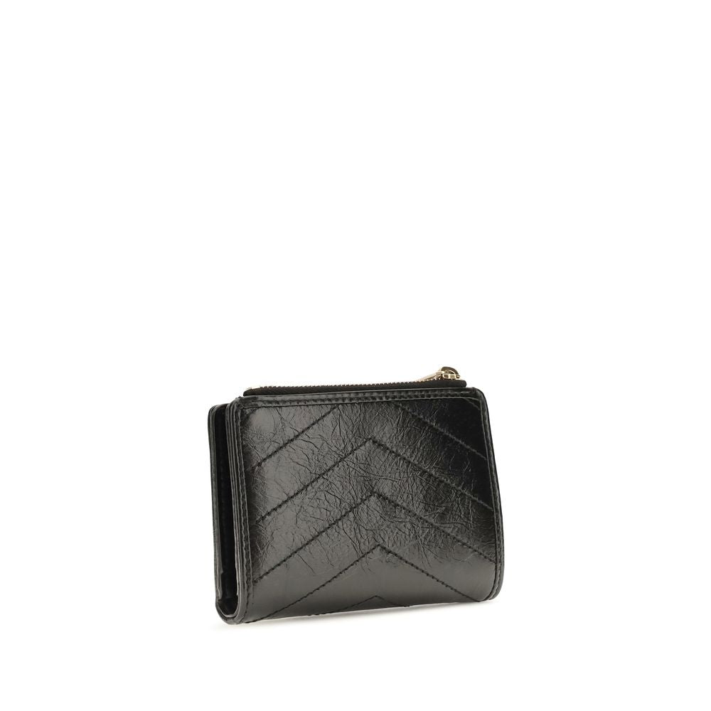 Portefeuille Bos Taurus en cuir de veau noir Saint Laurent
