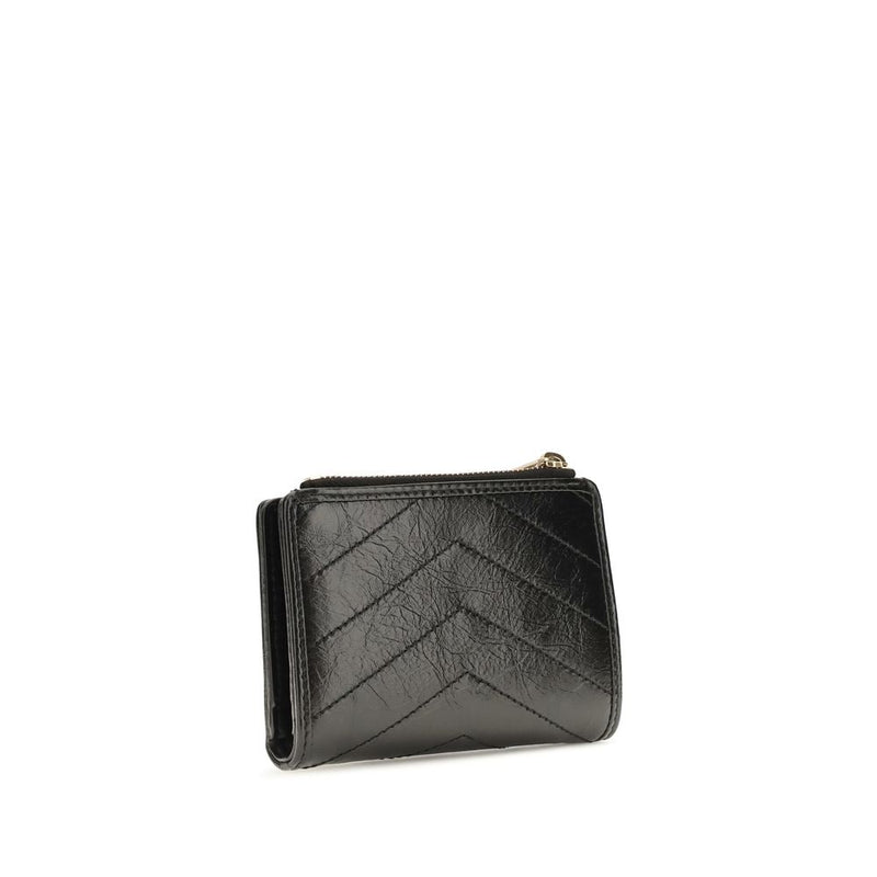 Portefeuille Bos Taurus en cuir de veau noir Saint Laurent