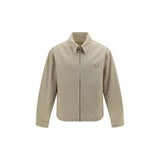 Veste en jean en coton beige Prada