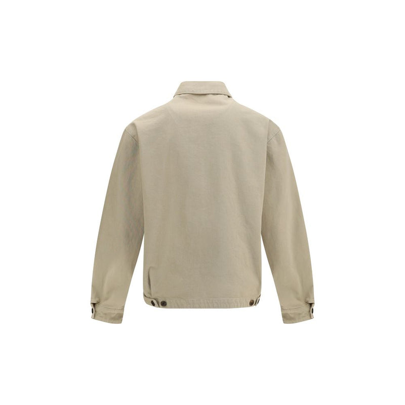 Veste en jean en coton beige Prada