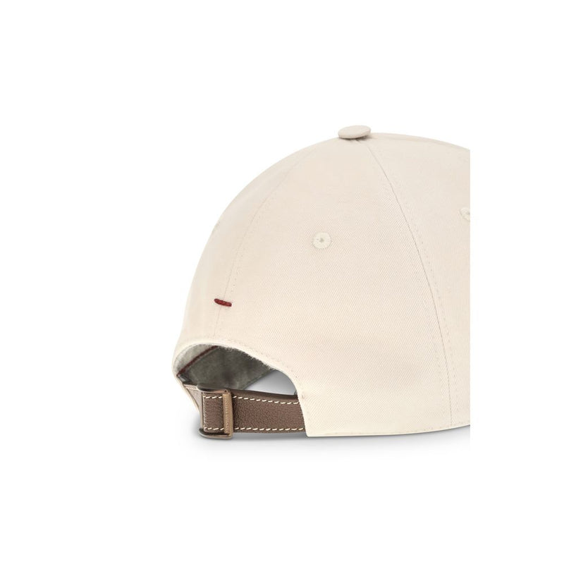 Casquette Brunello Cucinelli en coton beige (casquette de baseball)