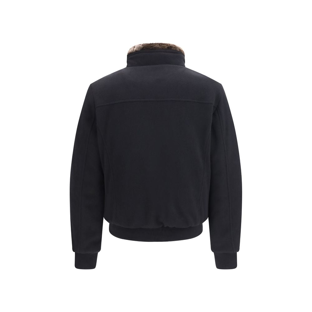 Blouson bombardier MooRER noir en cachemire