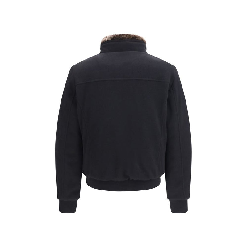 Blouson bombardier MooRER noir en cachemire