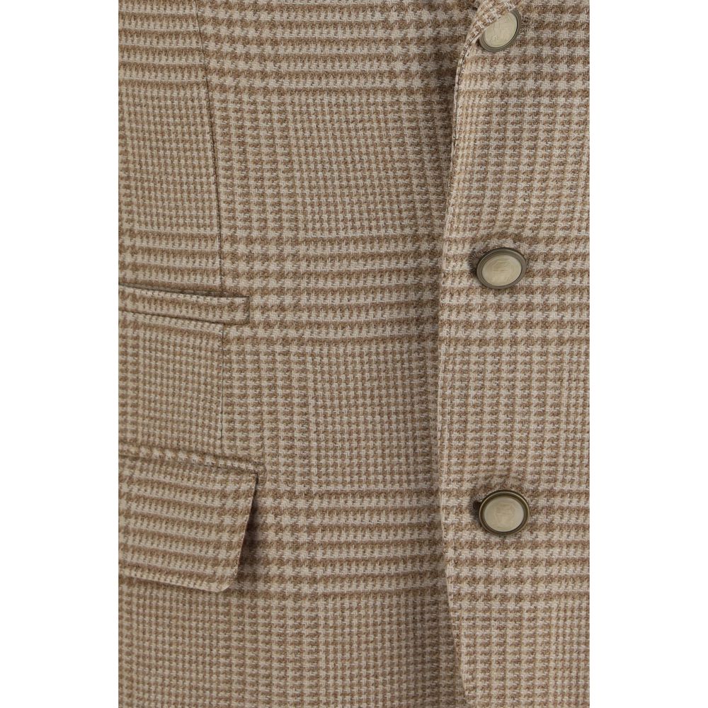 Brunello Cucinelli Blazer en coton beige