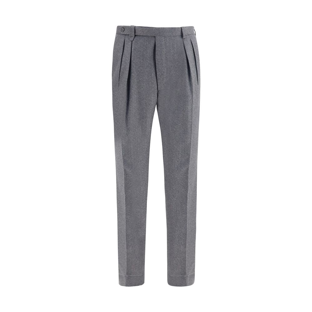Pantalon décontracté Brioni gris en laine Oves Aries