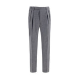 Pantalon décontracté Brioni gris en laine Oves Aries