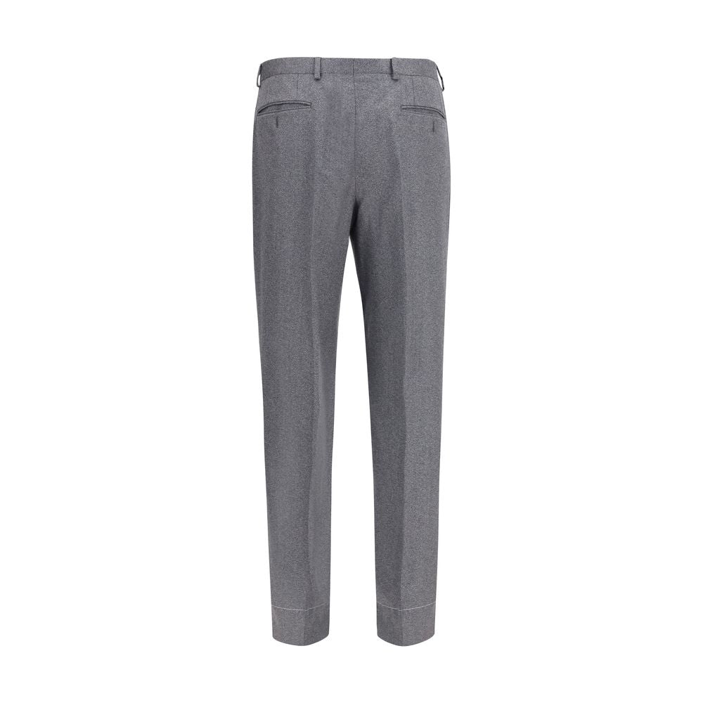 Pantalon décontracté Brioni gris en laine Oves Aries