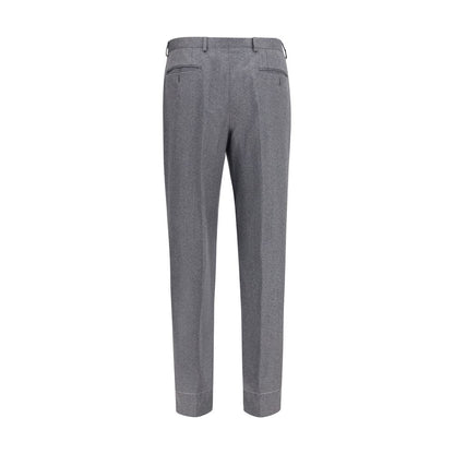 Pantalon décontracté Brioni gris en laine Oves Aries