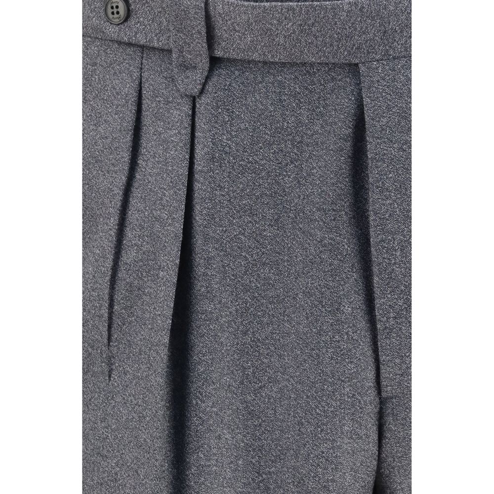 Pantalon décontracté Brioni gris en laine Oves Aries