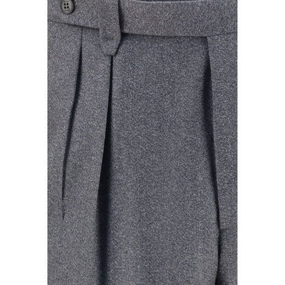 Pantalon décontracté Brioni gris en laine Oves Aries