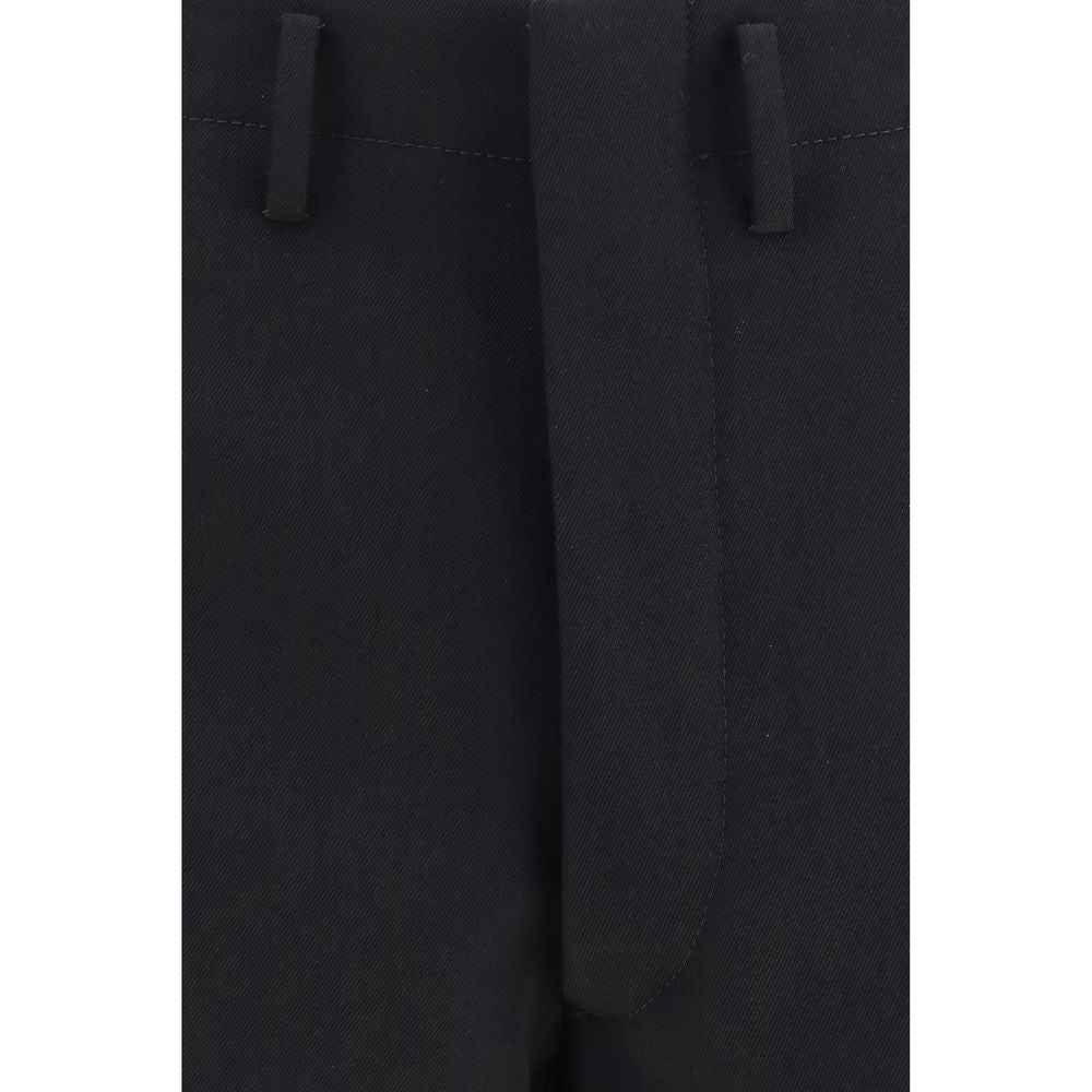 Pantalon de costume Prada en laine noire Oves Aries