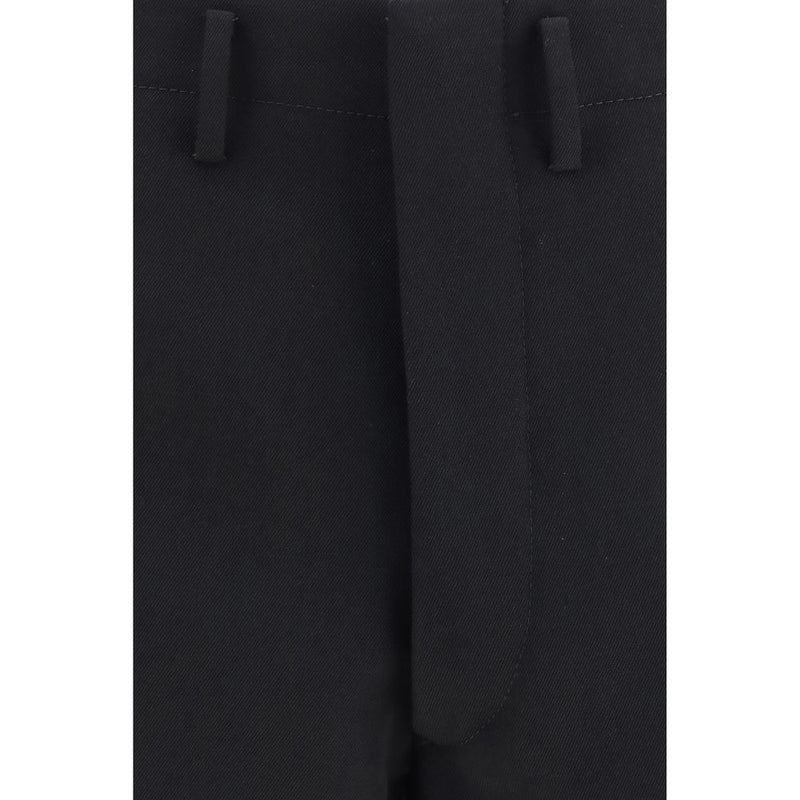 Pantalon de costume Prada en laine noire Oves Aries