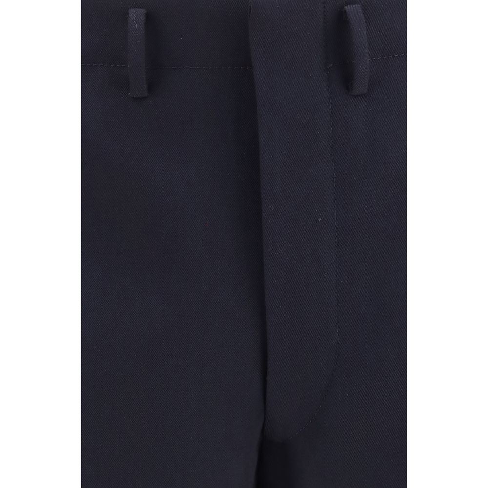 Pantalon habillé Prada en laine bleue Oves Aries