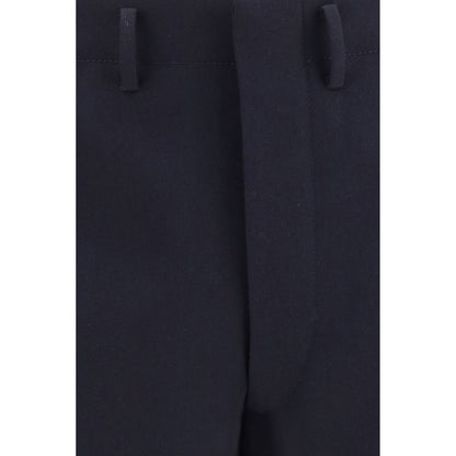 Pantalon habillé Prada en laine bleue Oves Aries