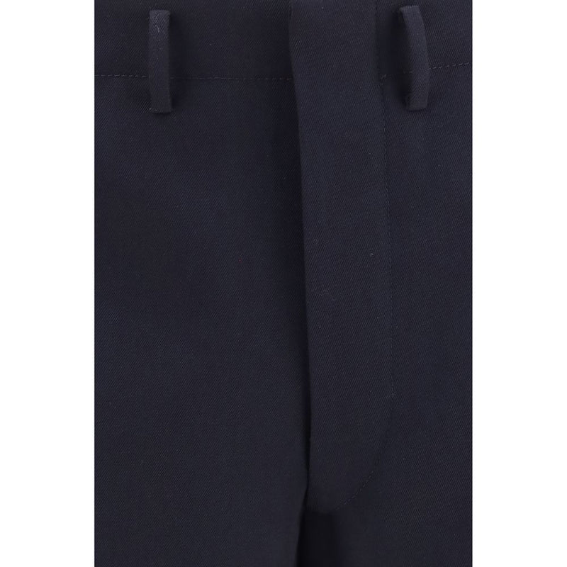 Pantalon habillé Prada en laine bleue Oves Aries