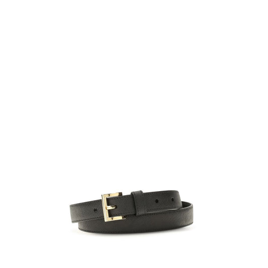 Ceinture Prada Bos Taurus Regular en cuir de veau noir