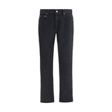 Saint Laurent Jean Slim en Coton Noir