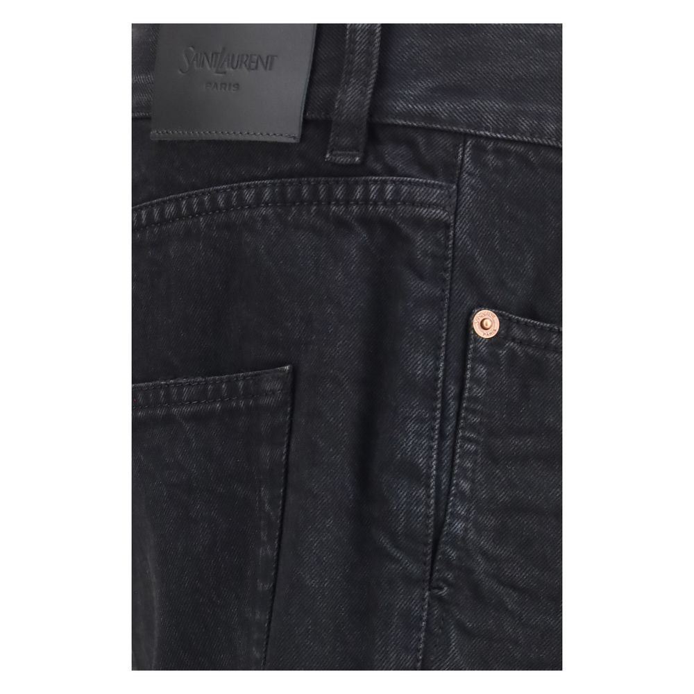 Saint Laurent Jean Slim en Coton Noir