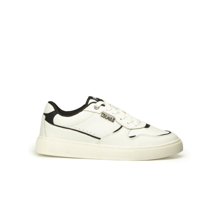Baskets basses Colmar en cuir noir et blanc