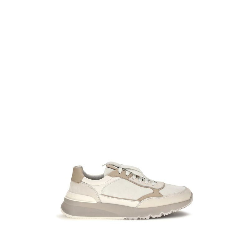 Baskets athlétiques Brunello Cucinelli en veau beige