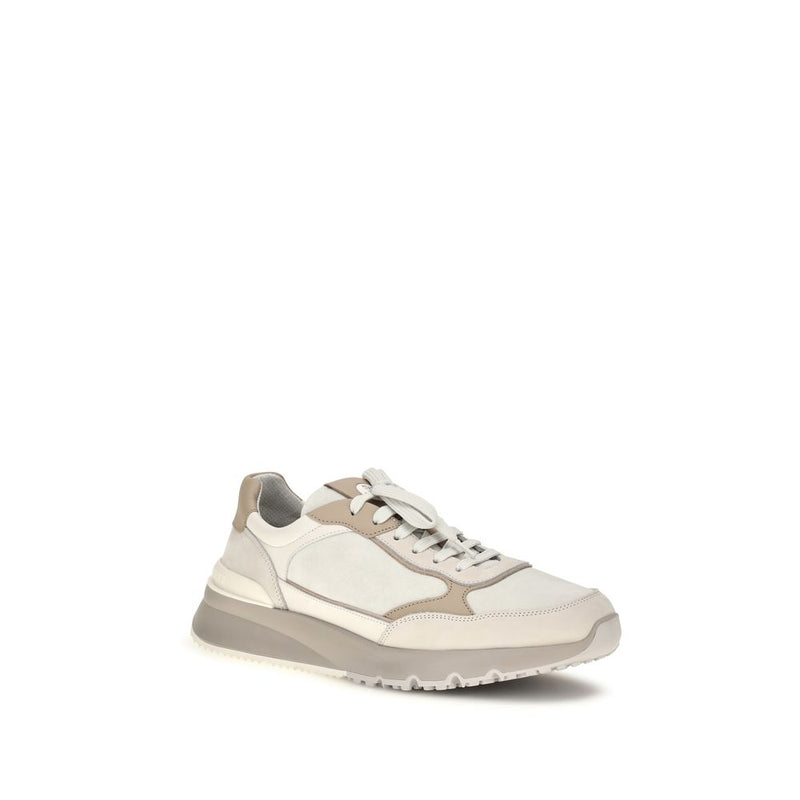 Baskets athlétiques Brunello Cucinelli en veau beige